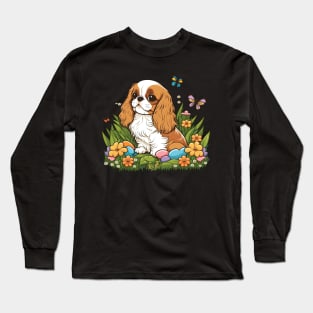 King Spaniel happy easter day Long Sleeve T-Shirt